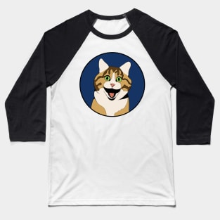 Happy Cat - Funny Animal Design Baseball T-Shirt